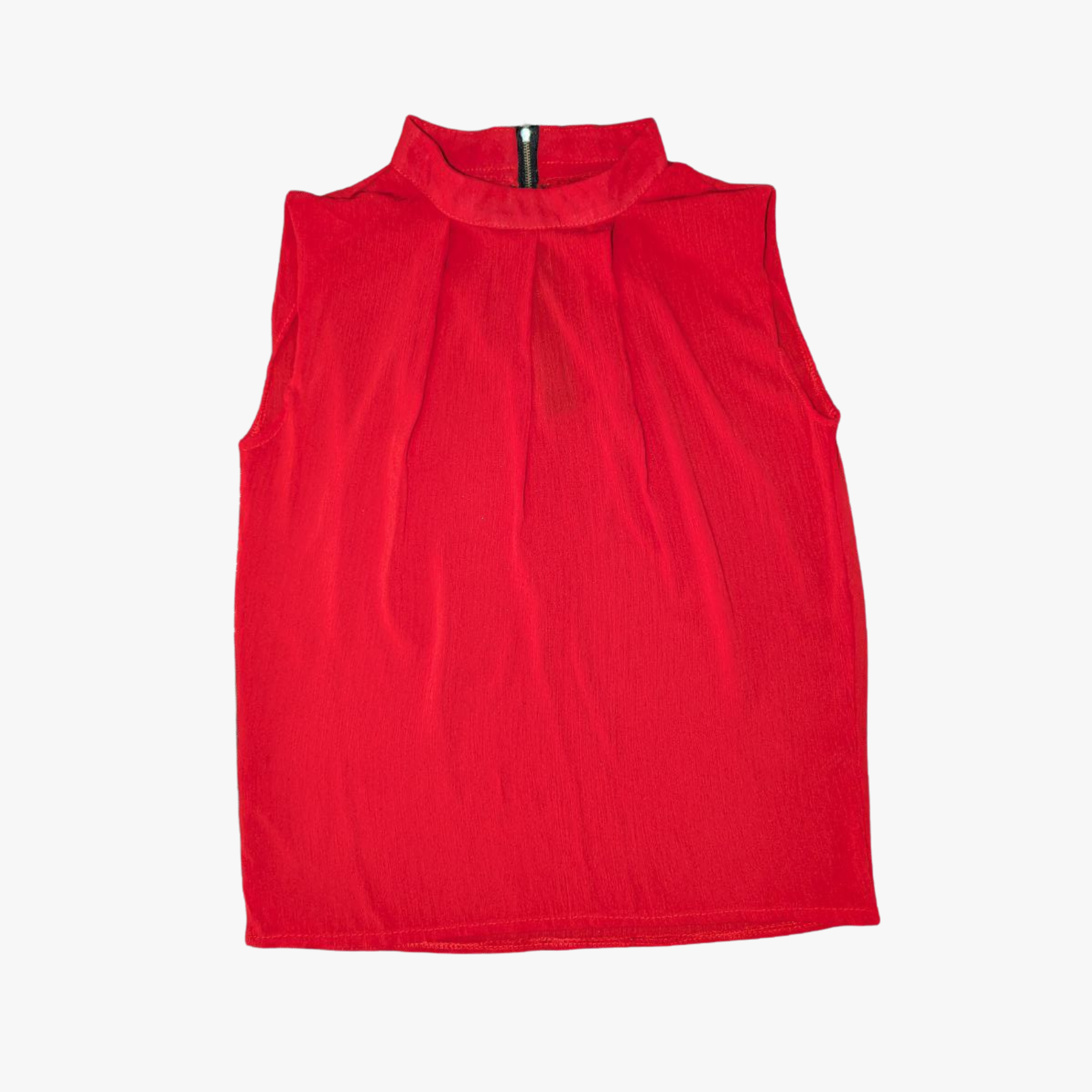 Red Sleeveless Blouse – Women’s Small (THRIFT)