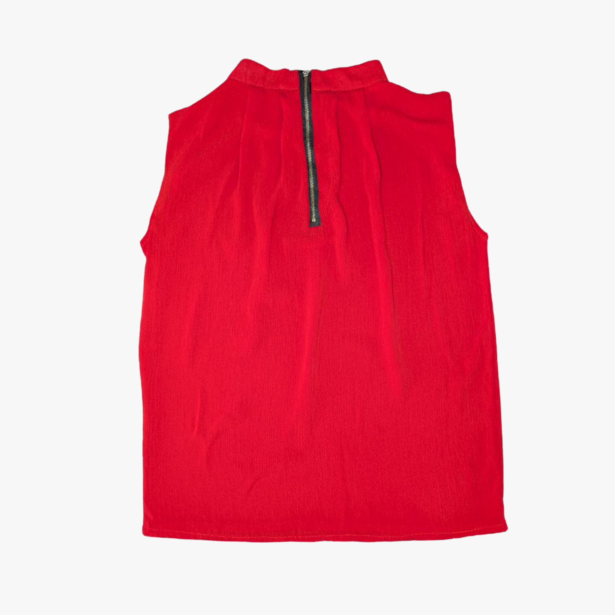Red Sleeveless Blouse – Women’s Small (THRIFT)