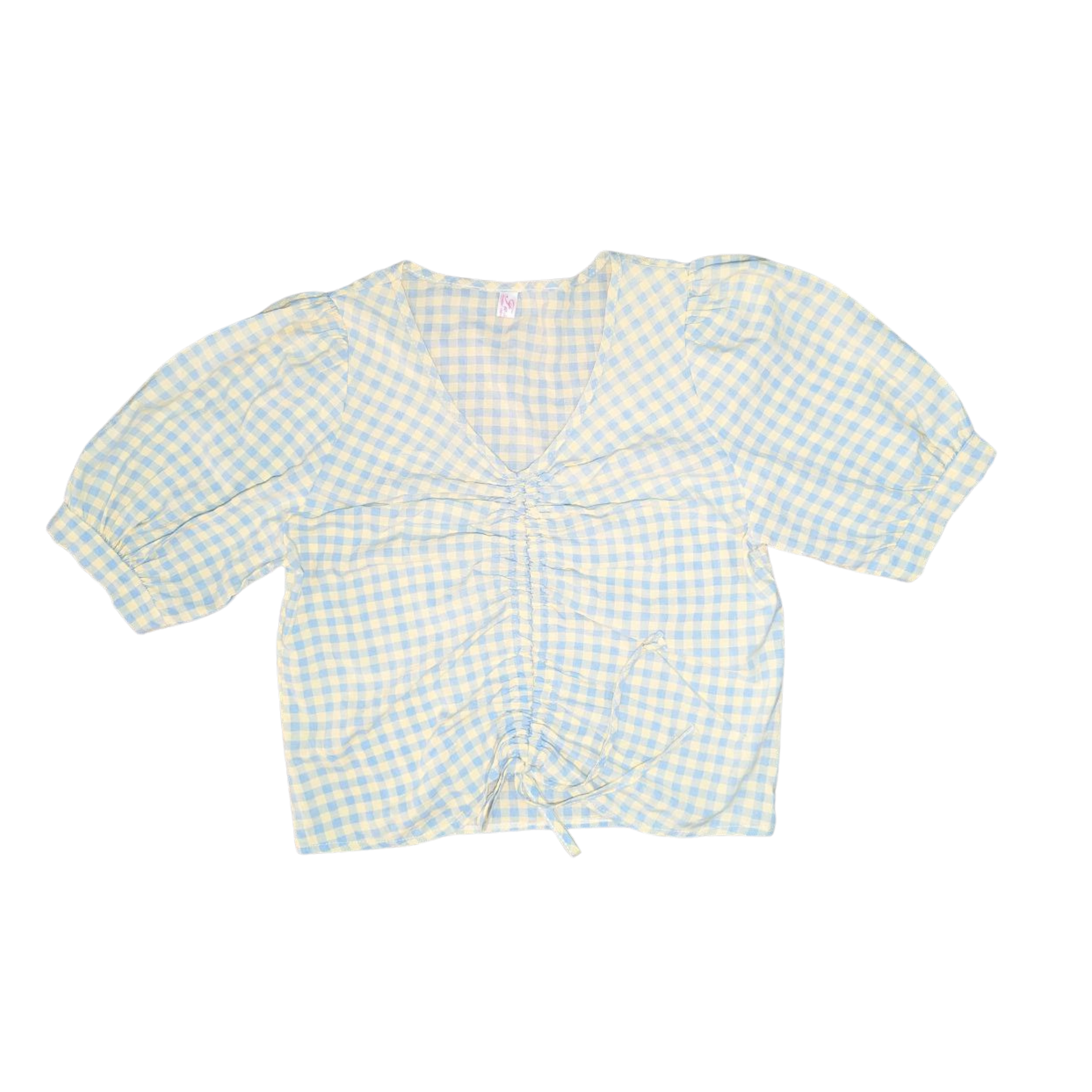 Classic Striped Short-Sleeved Blouse – Women’s Small (THRIFT)