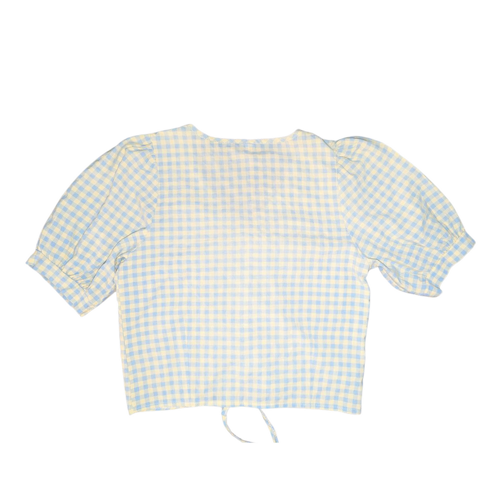 Classic Striped Short-Sleeved Blouse – Women’s Small (THRIFT)