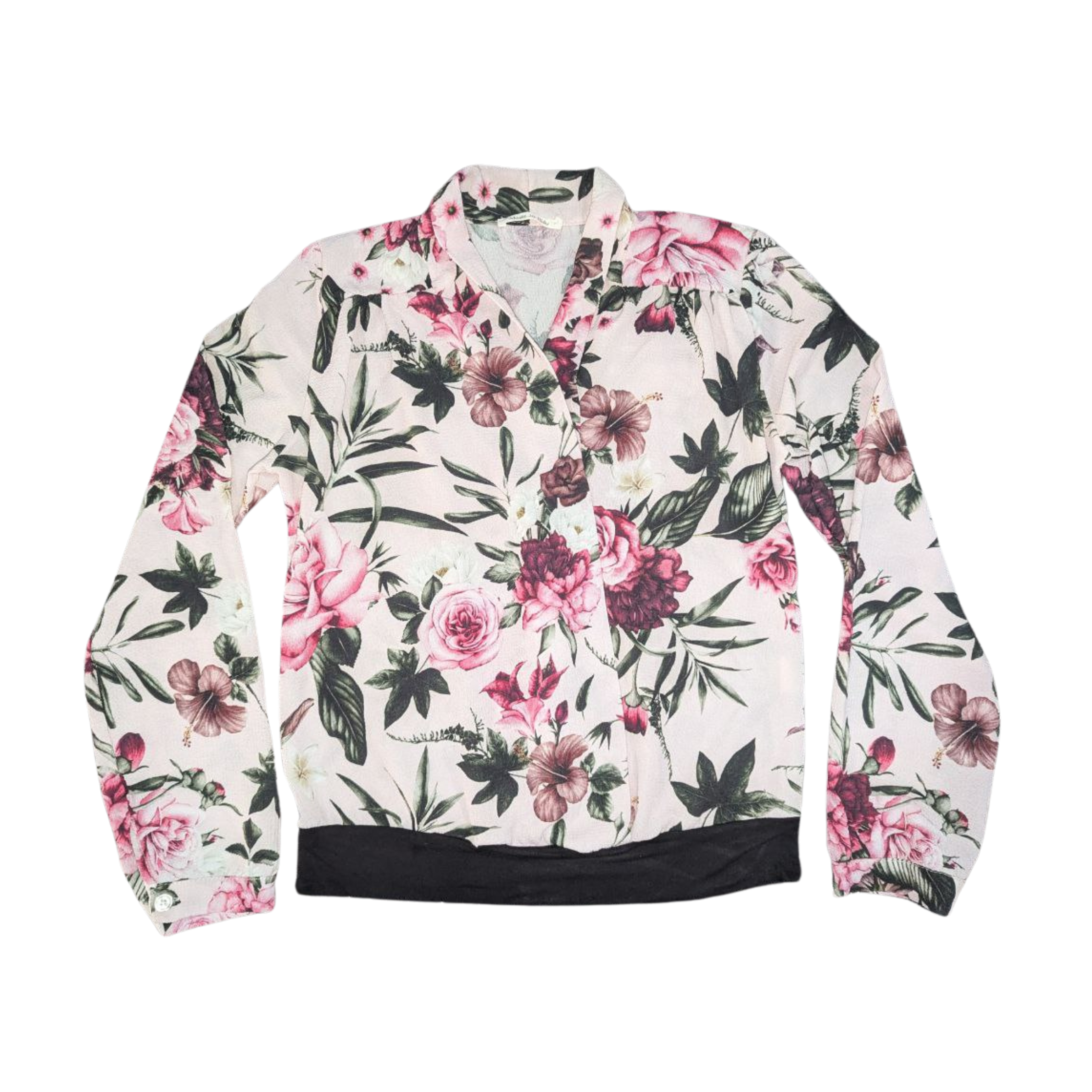 White Floral Blouse – Women’s (THRIFT)