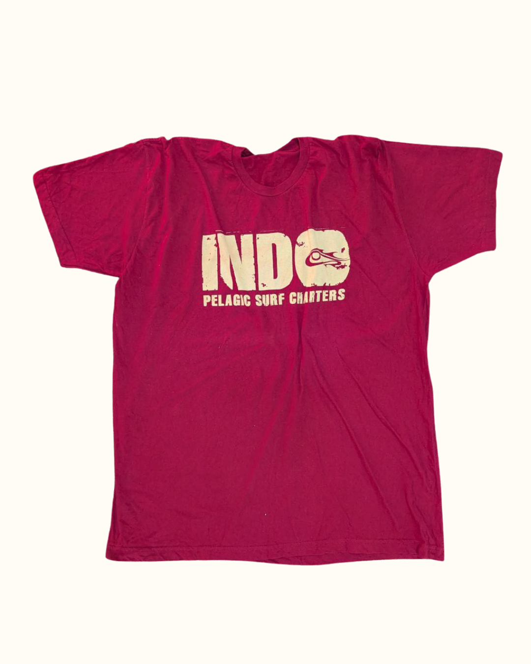 Red INDO Graphic T-Shirt for Men (THRIFT)