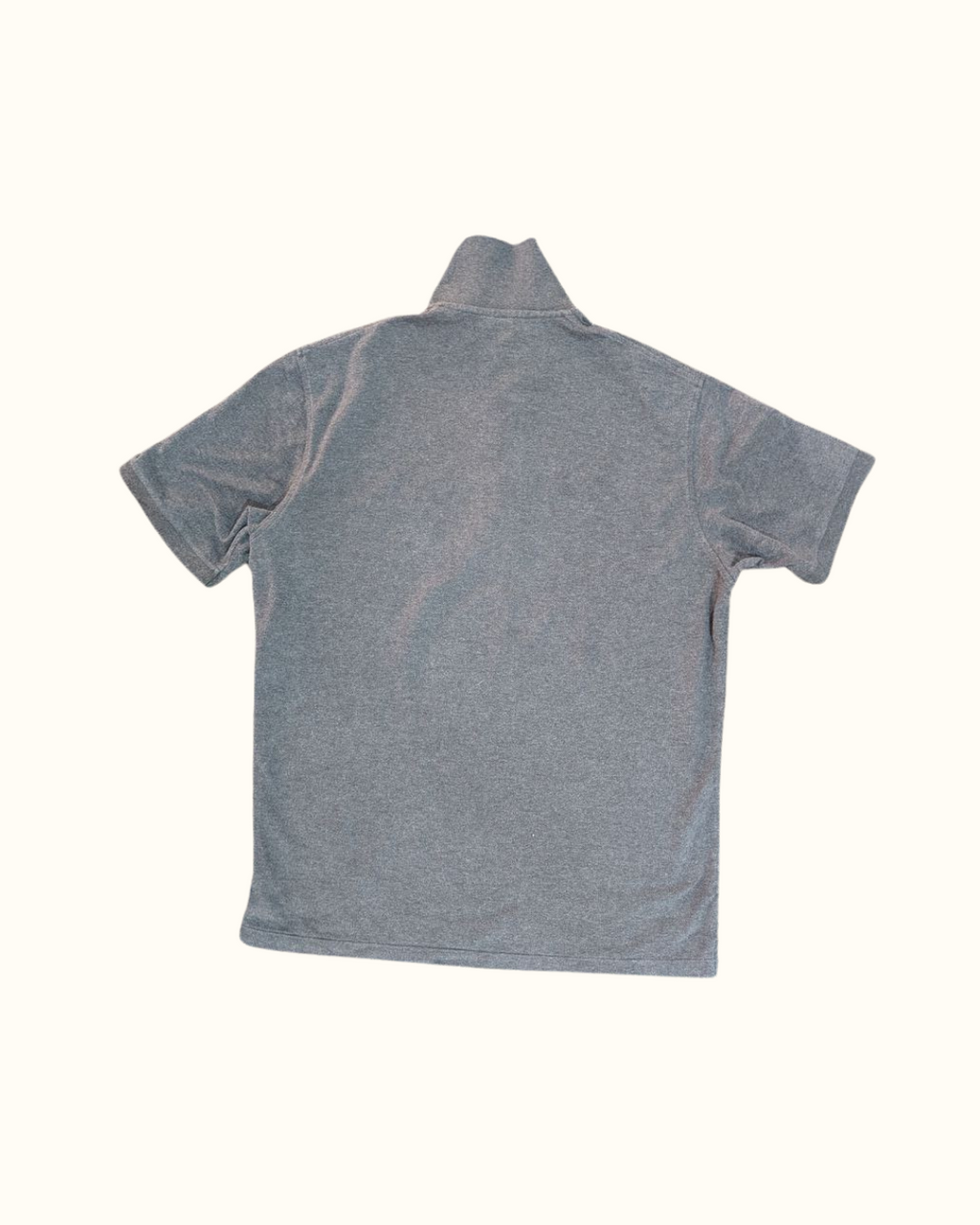 Gray Short Sleeve Polo Shirt for Men – Classic Cotton Blend Casual Wear (THRIFT)