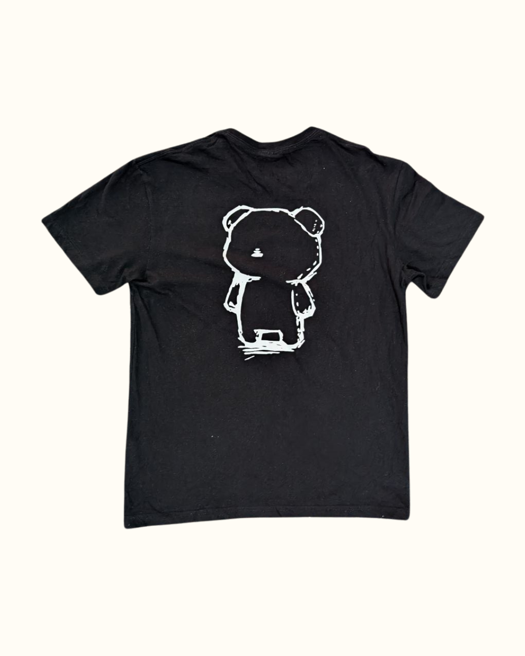 Black Poetic Graphic T-Shirt for Men – Abstract Text Print Short Sleeve Tee (THRIFT)