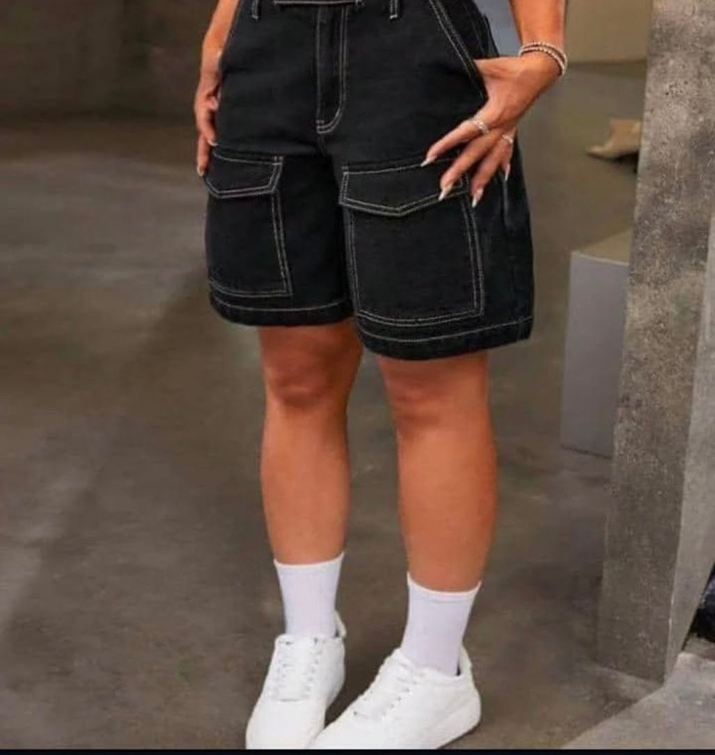 Black cargo shorts - Unisex