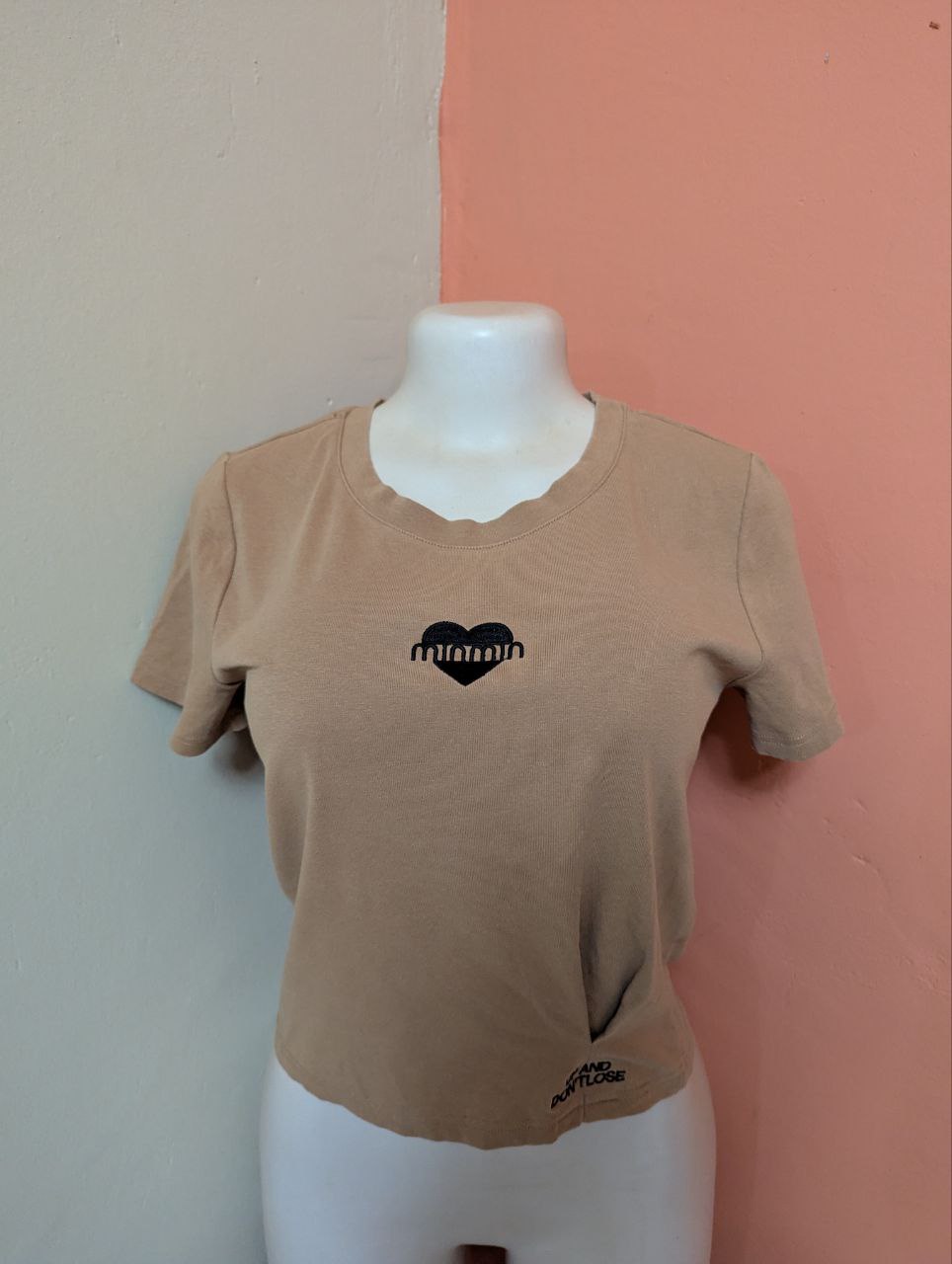 Light Brown Graphic T-Shirt for Women –  (THRIFT)