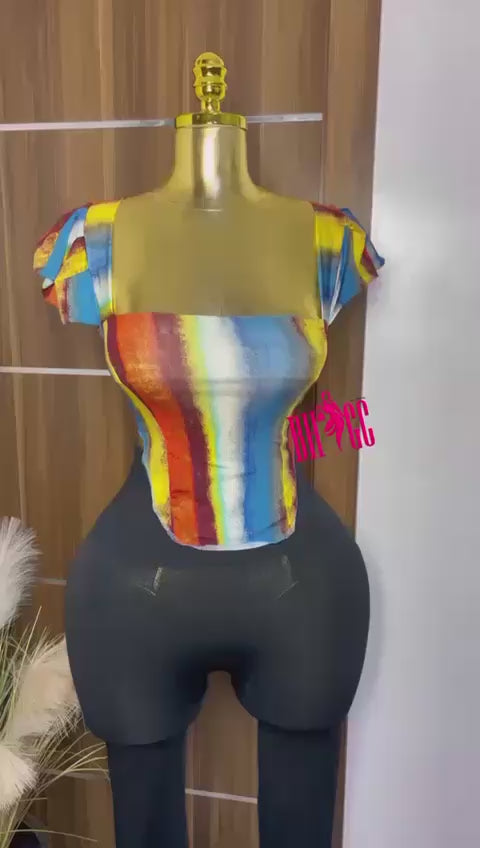 Corset top laced back. Available in displayed design