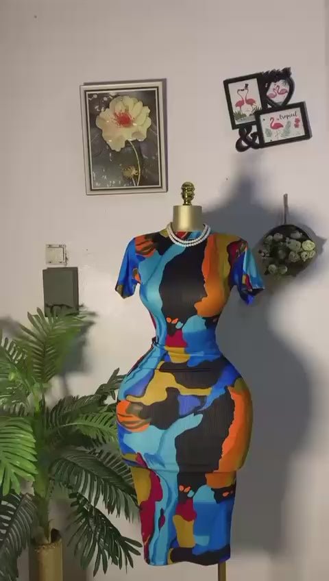 Stretchy ladies dress